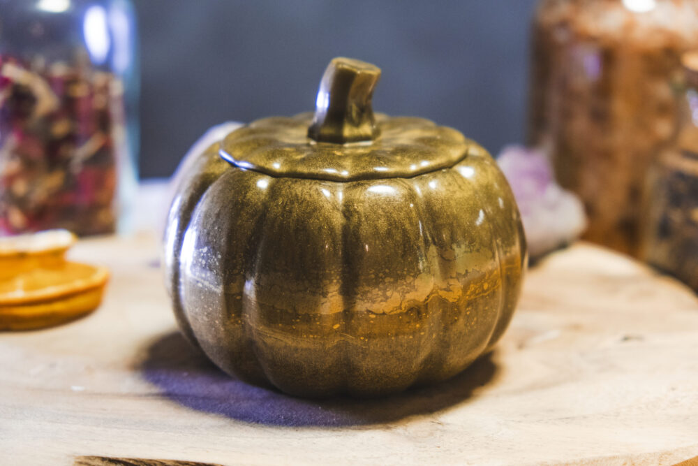 Boîtes Décoratives en Résine – Forme Citrouille